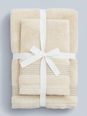 Hand And Bath Towel Set - Cream